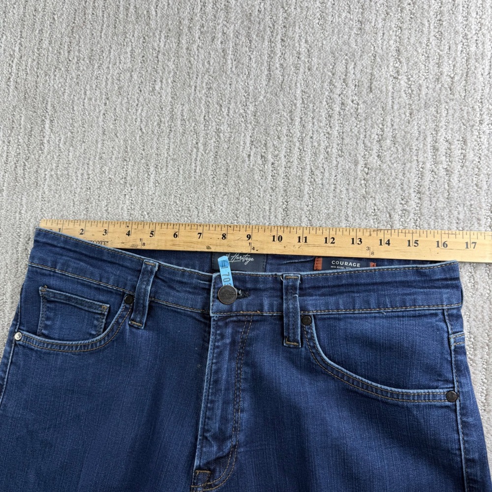 34 Heritage Courage Mid-Rise Straight Leg Jeans Blue Mens 33x32 (fits 33x30) - Picture 5 of 13